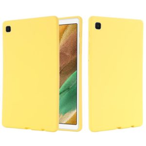 For Samsung Galaxy Tab A7 Lite Solid Color Liquid Silicone Shockpoof Tablet Case(Yellow) (OEM)