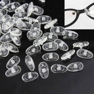 10 Pairs Silicone Screw-type Plastic Coated Non-slip Nose Pad Glasses Frame Accessories (OEM)