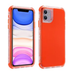 For iPhone 12 Pro Max 3 In 1 Dreamland PC + TPU Solid Color Transparent Border Protective Case(Orange) (OEM)