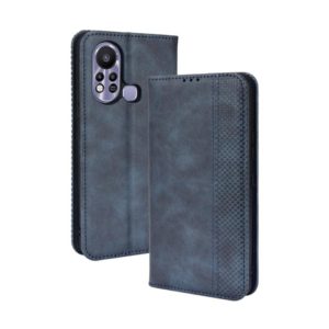 For Infinix Hot 11s Magnetic Buckle Retro Texture Leather Case(Blue) (OEM)