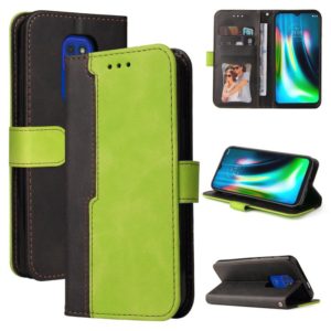 For Motorola Moto G9 Play / E7 Plus Business Stitching-Color Horizontal Flip PU Leather Case with Holder & Card Slots & Photo Frame(Green) (OEM)