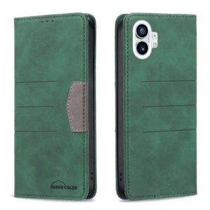 For Nothing Phone 1 Magnetic Splicing Leather Phone Case(Green) (OEM)