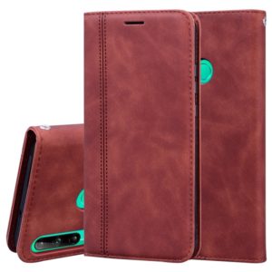 For Huawei P40 Lite E / Y7P Frosted Business Magnetic Horizontal Flip PU Leather Case with Holder & Card Slot & Lanyard(Brown) (OEM)