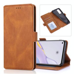 For Huawei nova 7 5G Retro Magnetic Closing Clasp Horizontal Flip Leather Case with Holder & Card Slots & Photo Frame & Wallet(Brown) (OEM)