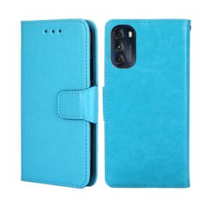 For Motorola Moto G 5G 2022 Crystal Texture Leather Phone Case(Light Blue) (OEM)