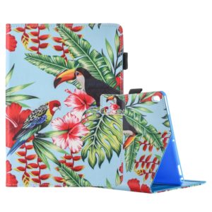 For iPad Pro 10.5 inch Flowers and Birds Pattern Horizontal Flip Leather Case with 3 Gears Holder & Card Slots (OEM)