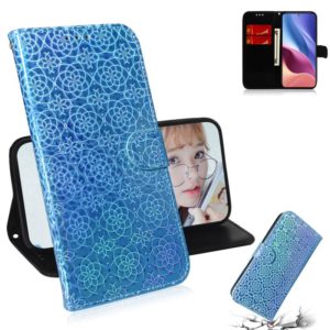 For Xiaomi Redmi K40 / K40 Pro / Poco F3 Solid Color Colorful Magnetic Buckle Horizontal Flip PU Leather Case with Holder & Card Slots & Wallet & Lanyard(Sky Blue) (OEM)