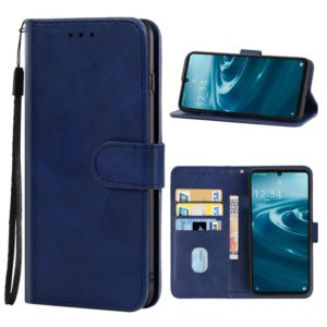 For Sharp Simple Sumaho 6/A201SH Leather Phone Case(Blue) (OEM)
