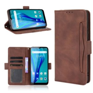 For Oukitel C23 Pro Skin Feel Calf Pattern Horizontal Flip Leather Case with Holder & Card Slots & Photo Frame(Brown) (OEM)