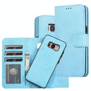 For Samsung Galaxy S8 Retro 2 in 1 Detachable Magnetic Horizontal Flip TPU + PU Leather Case with Holder & Card Slots & Photo Frame & Wallet(Sky Blue) (OEM)