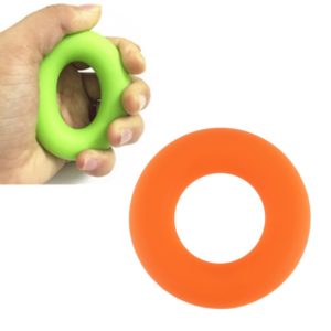 Silicone Grip Strength Finger Exercise Rehabilitation Silicone Ring(Orange (50lb)) (OEM)