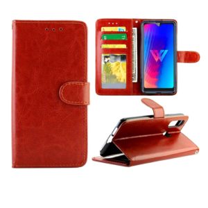 For LG W30 Crazy Horse Texture Leather Horizontal Flip Protective Case with Holder & Card Slots & Wallet & Photo Frame(Brown) (OEM)