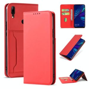 For Huawei P Smart (2019) / Honor 10 Lite Strong Magnetism Liquid Feel Horizontal Flip Leather Case with Holder & Card Slots & Wallet(Red) (OEM)