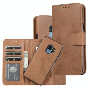 For Samsung Galaxy S9 Retro 2 in 1 Detachable Magnetic Horizontal Flip TPU + PU Leather Case with Holder & Card Slots & Photo Frame & Wallet(Brown) (OEM)