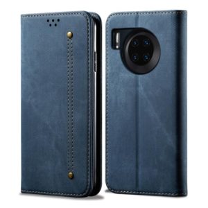 For Huawei Mate 30 Denim Texture Casual Style Horizontal Flip Leather Case with Holder & Card Slots & Wallet(Blue) (OEM)