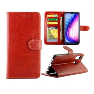 For Vivo Y19 / U3/ Y5s/ U20 Crazy Horse Texture Leather Horizontal Flip Protective Case with Holder & Card Slots & Wallet & Photo Frame(Brown) (OEM)