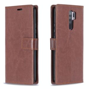 For Xiaomi Redmi 9 Crazy Horse Texture Horizontal Flip Leather Case with Holder & Card Slots & Wallet & Photo Frame(Brown) (OEM)