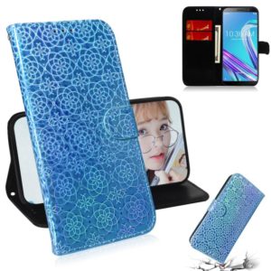 For Zenfone Max Pro (M1) ZB601KL Solid Color Colorful Magnetic Buckle Horizontal Flip PU Leather Case with Holder & Card Slots & Wallet & Lanyard(Blue) (OEM)
