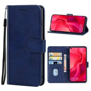 For Huawei nova 4 Leather Phone Case(Blue) (OEM)