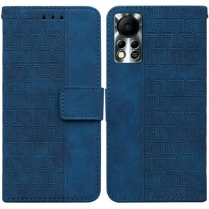 For Infinix Hot 11S NFC X6812B Geometric Embossed Leather Phone Case(Blue) (OEM)