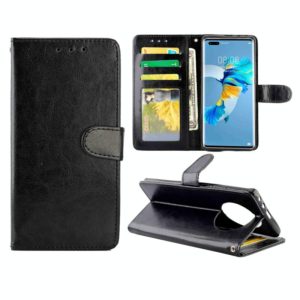 For Huawei Mate40 Pro/Mate40 Pro+ Crazy Horse Texture Leather Horizontal Flip Protective Case with Holder & Card Slots & Wallet & Photo Frame(Black) (OEM)