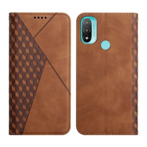 For Motorola Moto E20 / E30 / E40 Skin Feel Magnetic Leather Phone Case(Brown) (OEM)