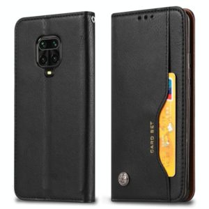 For Xiaomi Redmi Note 9 Pro / Note 9S/ Note 9 Pro Max Knead Skin Texture Horizontal Flip Leather Case with Photo Frame & Holder & Card Slots & Wallet(Black) (OEM)