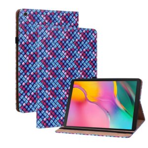 For Samsung Galaxy Tab A 10.1 2019 T510 Color Weave Leather Tablet Case with Holder(Blue) (OEM)