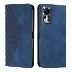 For Infinix Hot 11S NFC Diamond Splicing Skin Feel Magnetic Leather Phone Case(Blue) (OEM)