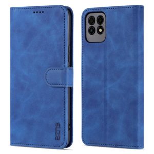 AZNS Skin Feel Calf Texture Horizontal Flip Leather Case with Card Slots & Holder & Wallet For Huawei Maimang 10 SE(Blue) (OEM)
