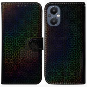 For OnePlus Nord N20 5G Colorful Magnetic Buckle Leather Phone Case(Black) (OEM)