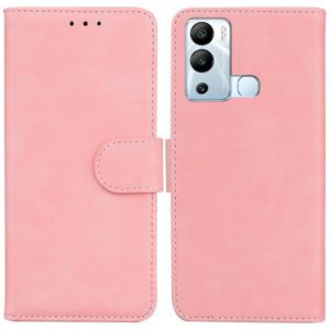 For Infinix Hot 12i Skin Feel Pure Color Flip Leather Phone Case(Pink) (OEM)