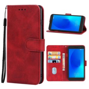 Leather Phone Case For Alcatel 1/1 2019&2021 / Vodafone Smart E9(Red) (OEM)