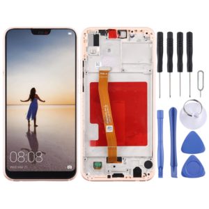 LCD Screen and Digitizer Full Assembly with Frame for Huawei P20 Lite / Nova 3e(Pink) (OEM)
