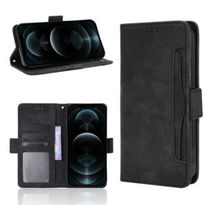 For iPhone 12 Pro Max Multiple Card Slots Horizontal Flip Leather Case with Holder & Wallet(Black) (OEM)