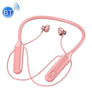YD-36 Wireless Bluetooth Neck-mounted Earphone with Digital Display Function(Pink) (OEM)