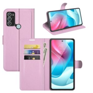 For Motorola Moto G60S Litchi Texture Horizontal Flip Phone Protective Case with Holder & Card Slots & Wallet(Pink) (OEM)