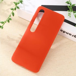 For Xiaomi Mi 10 5G Solid Color Liquid Silicone Shockproof Coverage Case(Red) (OEM)