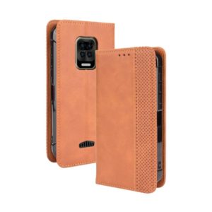 For Doogee S59 / S59 Pro Magnetic Buckle Retro Crazy Horse Texture Horizontal Flip Leather Case with Holder & Card Slots & Photo Frame(Brown) (OEM)