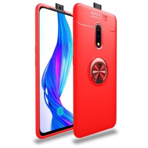 Metal Ring Holder 360 Degree Rotating TPU Case for OPPO Realme X / K3(Red+Red) (OEM)