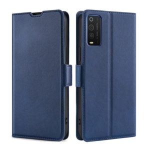 For TCL 205 Ultra-thin Voltage Side Buckle PU + TPU Leather Phone Case(Blue) (OEM)