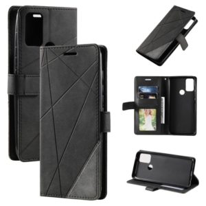 For Motorola Moto G Stylus 2021 Skin Feel Splicing Horizontal Flip Leather Phone Case(Black) (OEM)
