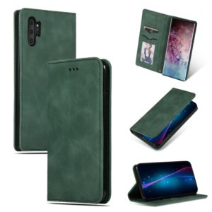 Retro Skin Feel Business Magnetic Horizontal Flip Leather Case for Galaxy Note 10 Pro(Army Green) (OEM)
