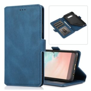 For Samsung Galaxy S10e Retro Magnetic Closing Clasp Horizontal Flip Leather Case with Holder & Card Slots & Photo Frame & Wallet(Navy Blue) (OEM)