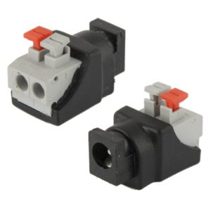 5.5mm x 2.1mm DC Power Male Jack to 2 Conductor Screw Down Connector for LED Light Controller (OEM)