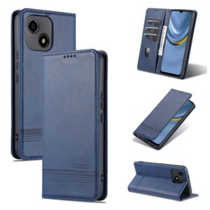 For Honor Play 30 AZNS Magnetic Calf Texture Flip Leather Phone Case(Dark Blue) (AZNS) (OEM)