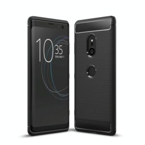 Brushed Texture Carbon Fiber Shockproof TPU Case for Sony Xperia XZ3(Black) (OEM)