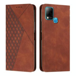 For Infinix Hot 10S / 10T / 10S NFC Diamond Splicing Skin Feel Magnetic Leather Phone Case(Brown) (OEM)