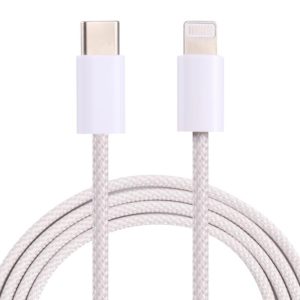 12W PD USB-C / Type-C to 8 Pin Data Cable, Cable Length: 1m(White) (OEM)