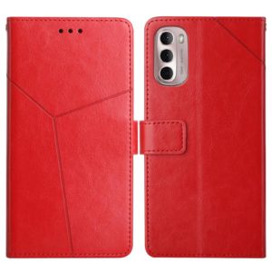 For Motorola Moto G Stylus 5G 2022 Y Stitching Horizontal Flip Leather Phone Case(Red) (OEM)